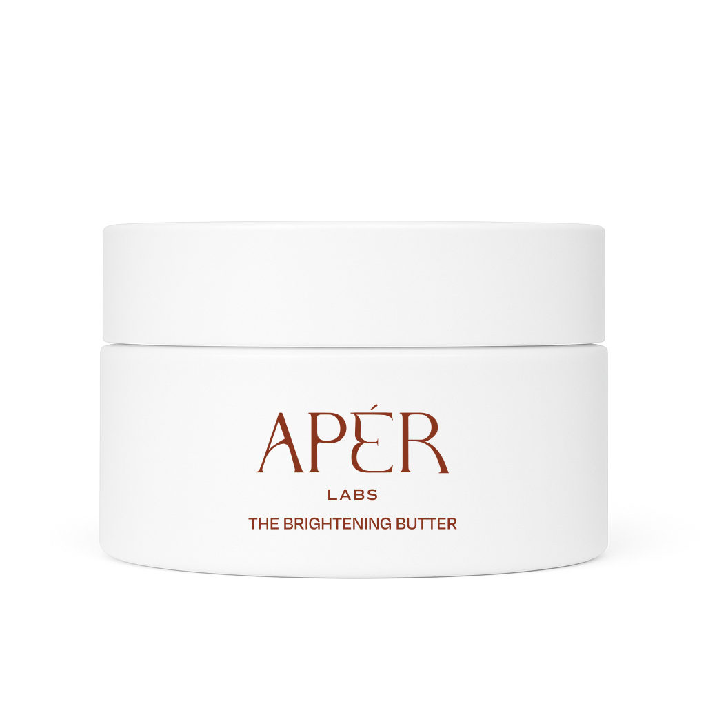 Apér Labs The Brightening Butter 50ml white jar, front view